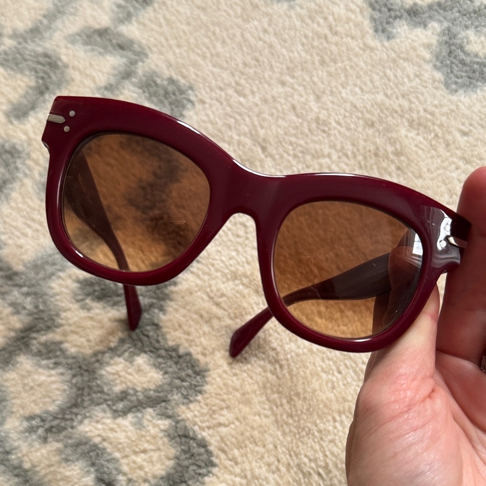 Celine Burgundy Sunglasses CL41079/s - Picture 10 of 11